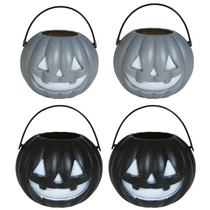 Pack de 4 mini seaux citrouilles