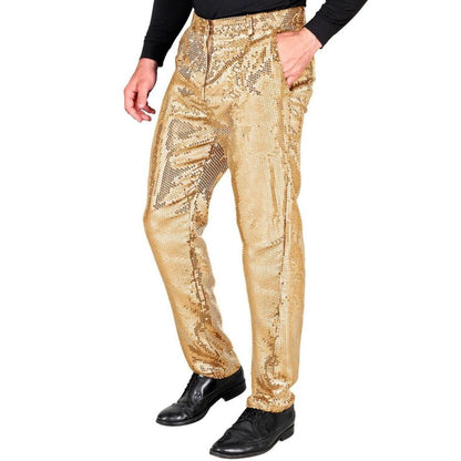 Pantalon à paillettes dorées