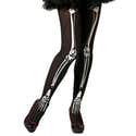 Collants Halloween Squelette Femme - Motif Tête De Mort Avec Résille, Opaques, Pour Fête, Carnaval, Jour Des Morts - 4