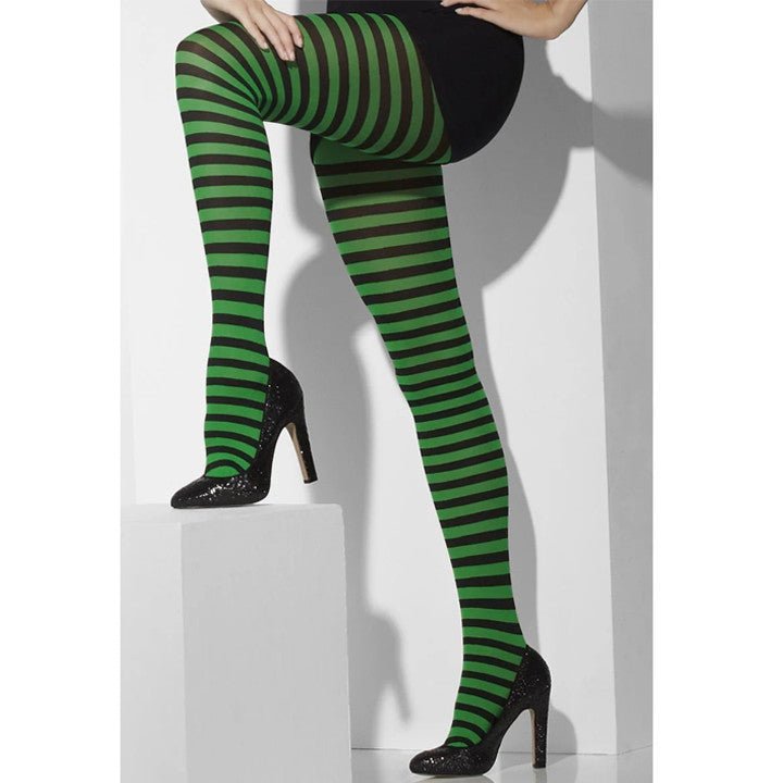 Collants Rayée Deluxe Vert et Noire