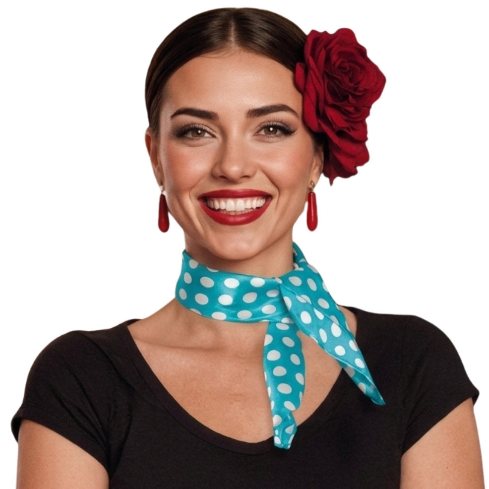 Foulard de Flamenca Bleu