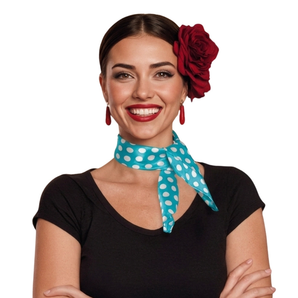 Foulard de Flamenca Bleu