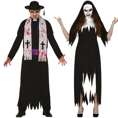 Déguisements de couple Zombies Religieux 