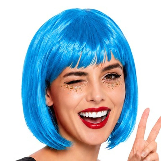 Perruque Bob Bleue