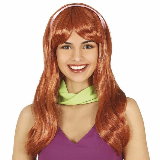 Perruque rousse avec ruban