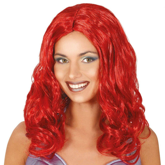 Perruque Rouge Sirène 