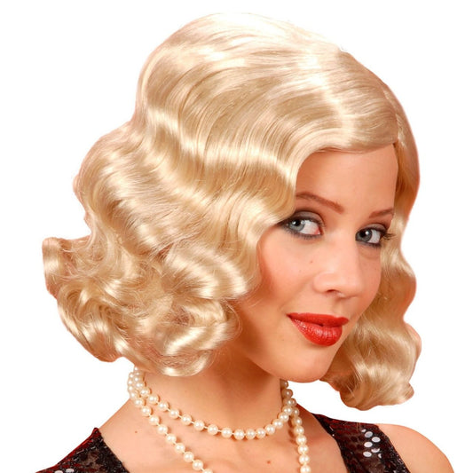 Perruque Blonde Ondulée Années 20