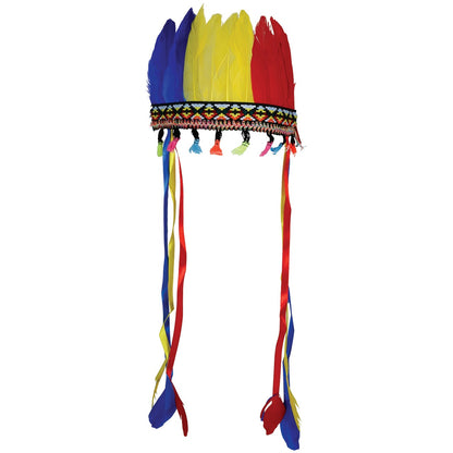 Coiffe d’Indien à Plumes Colorées
