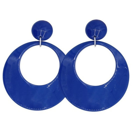 Boucles d'oreilles Flamenco Bleues Créoles