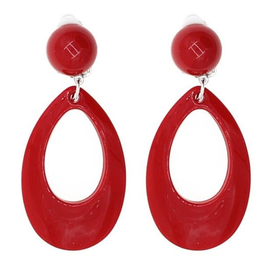 Boucles d'Oreilles Flamenco Rouges