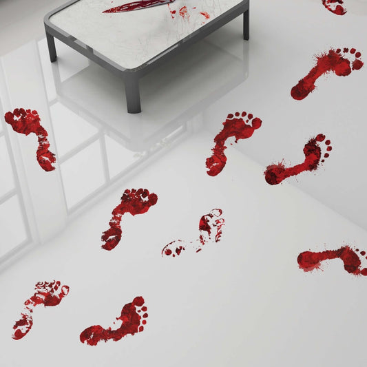 Empreintes de pieds sanglantes