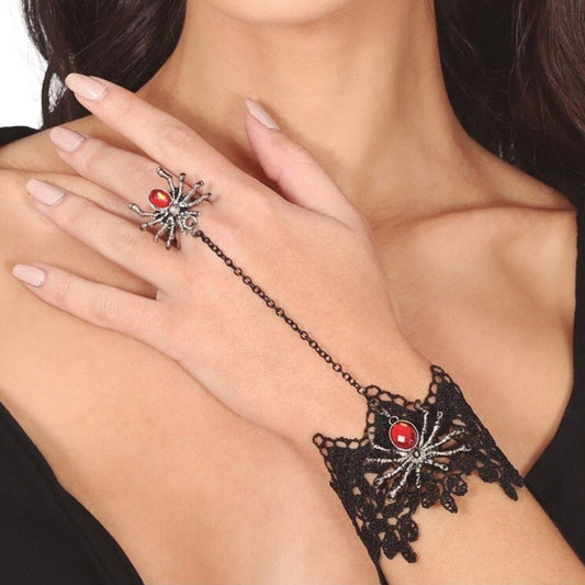 Accessoire Vampire Enfant Set Collier-Bracelet Gothique Dentelle KEYRI - Choker Et Chaîne Doigt - Style Vampire - Femmes/Filles Choker Vampire Style Accessoire Vampire Enfant Set Collier-Bracelet Gothique Dentelle KEYRI - Choker Et Chaîne Doigt - Style Vampire - Femmes/Filles Choker Vampire Style