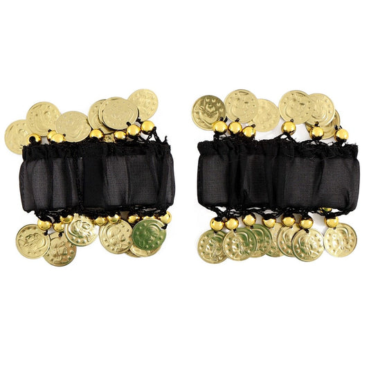 Bracelets de gitane noirs avec pièces