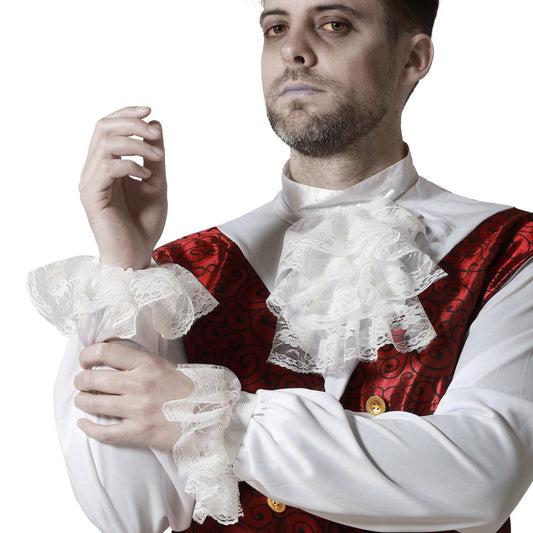 Set de Jabot et Poignets Blanc Éco