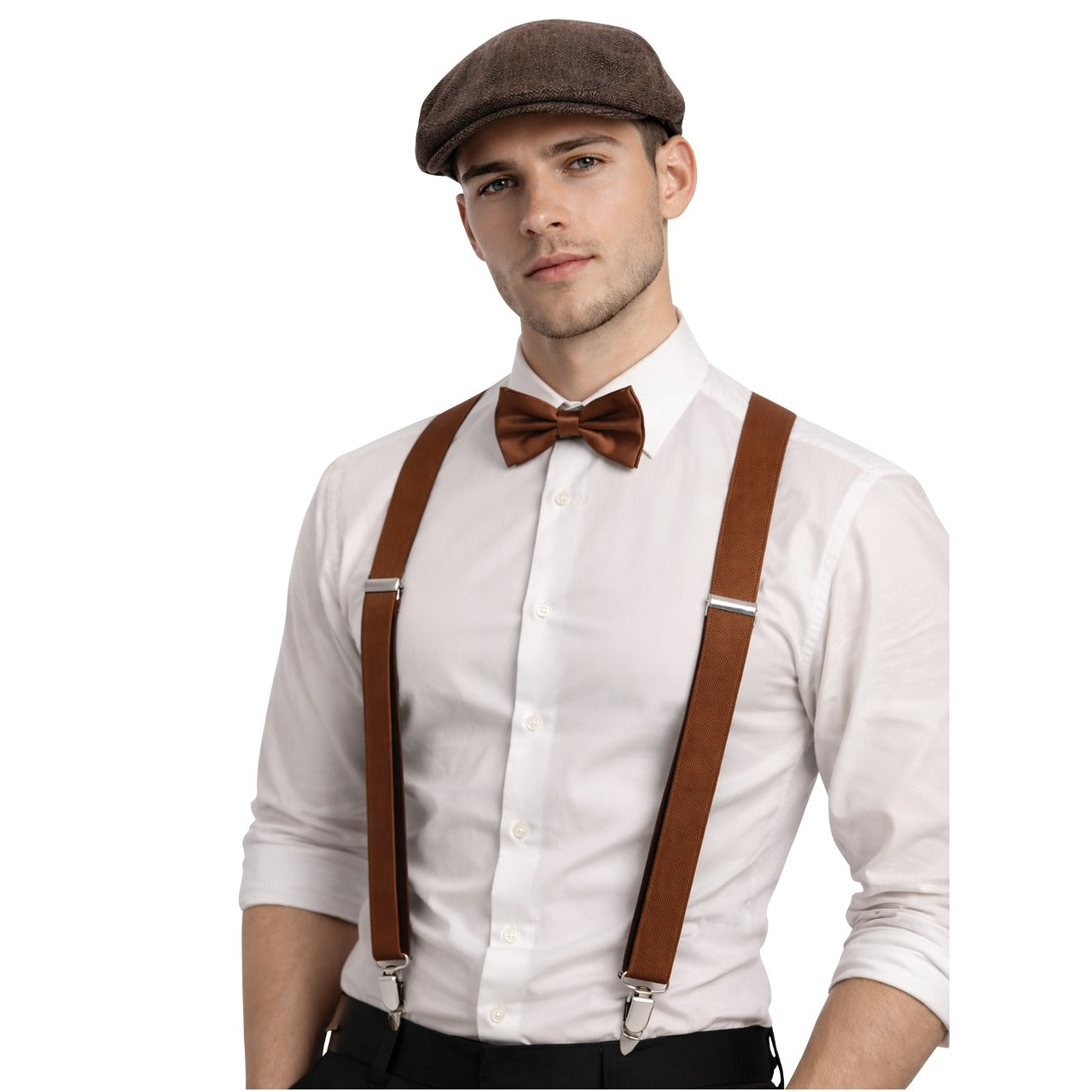 Set Gangster Anglais Marron Peaky