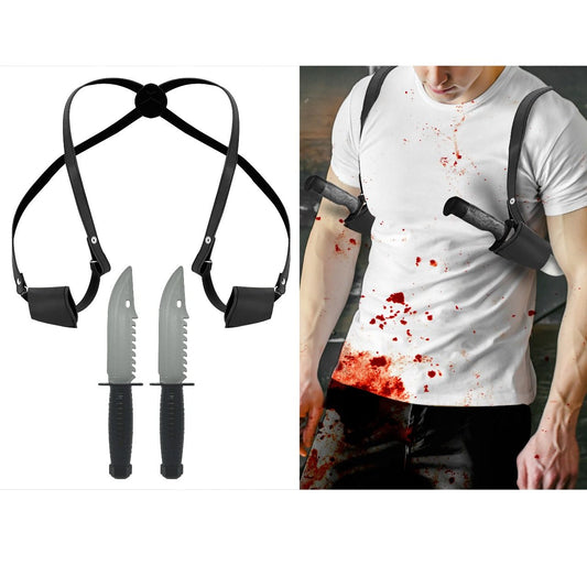 Holster d’Épaule avec 2 Couteaux