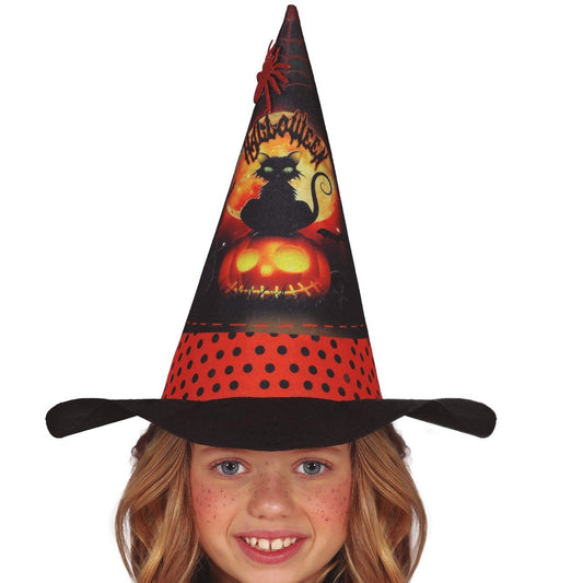 Chapeau de sorcière orange pour enfants