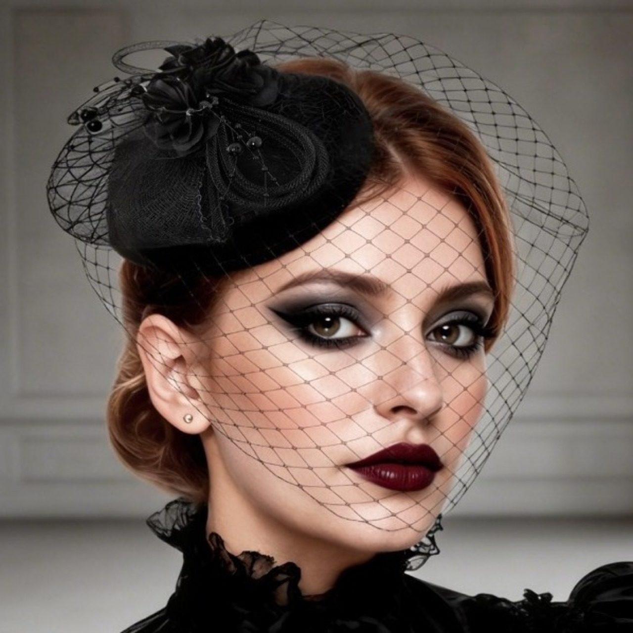 Chapeau Chic de Veuve Noire