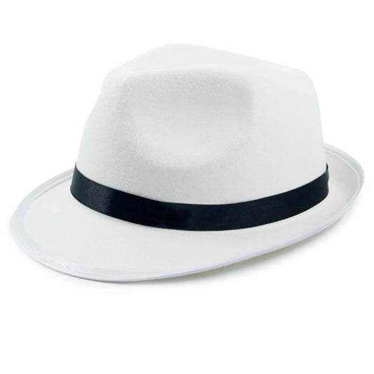 Chapeau de Gangster Blanc Classique