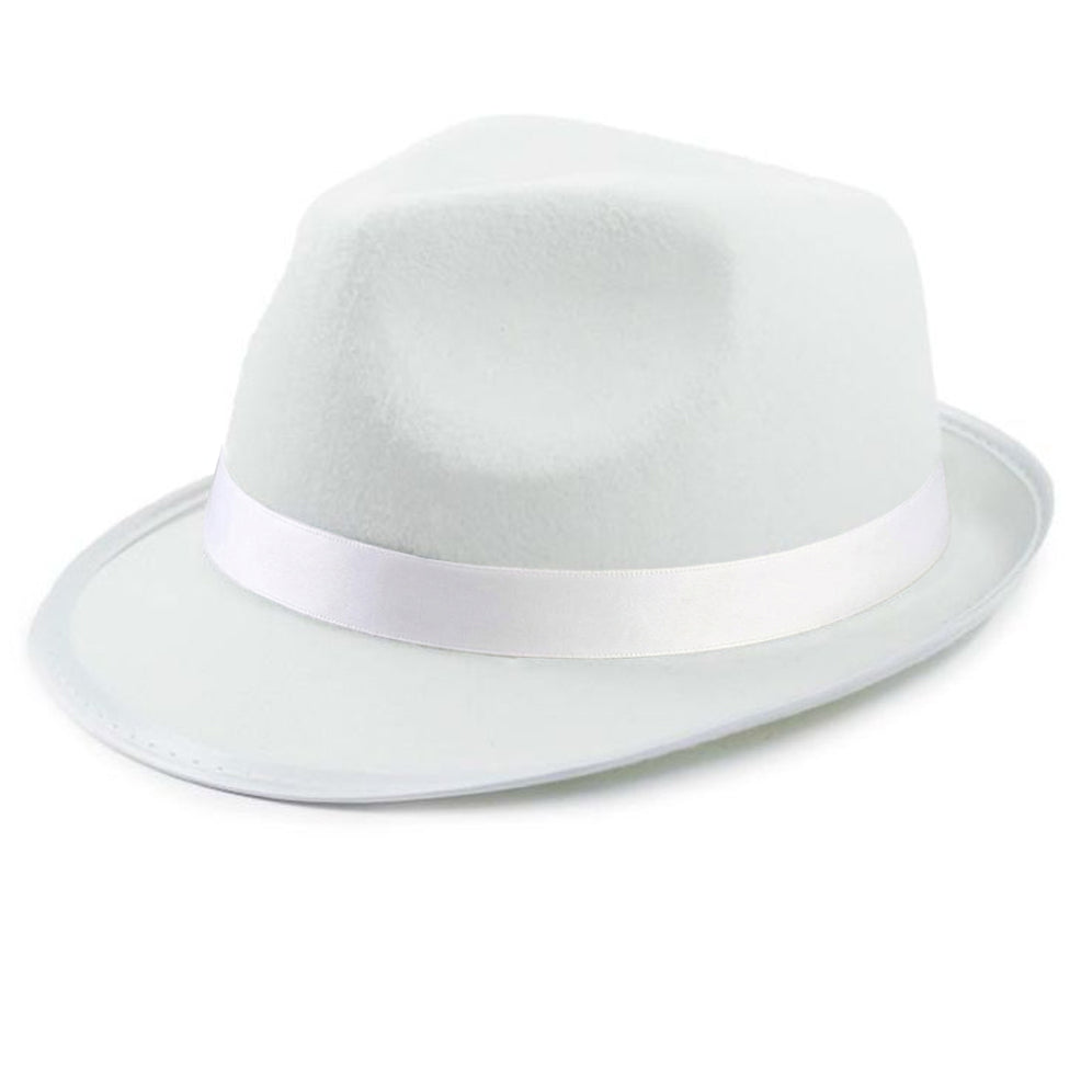 Chapeau de Gangster Blanc Classique