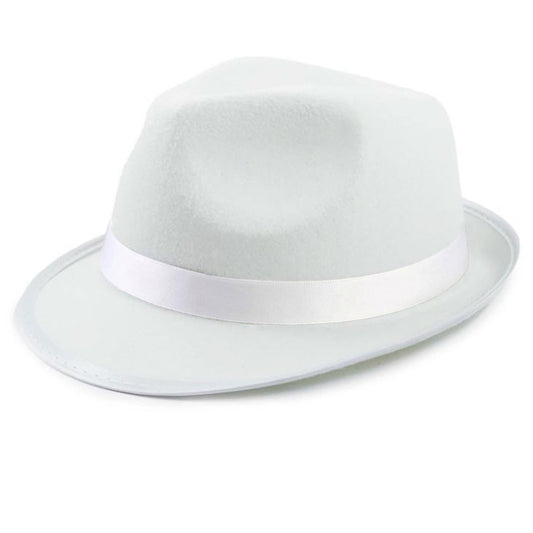 Chapeau de Gangster Blanc Classique