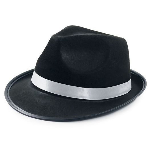 Chapeau de Gangster Noir Classique