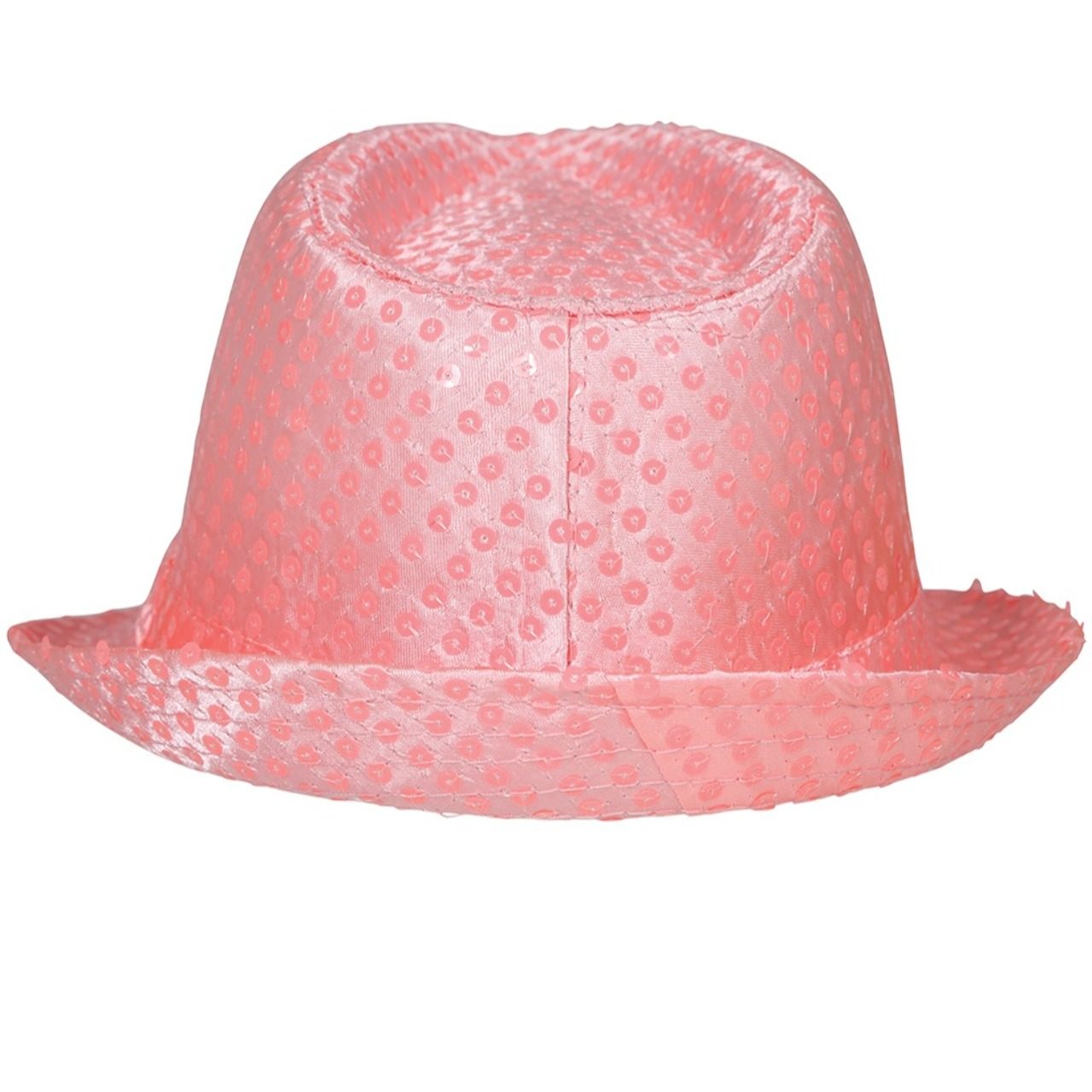 Chapeau de Gangster à Paillettes Roses Éco