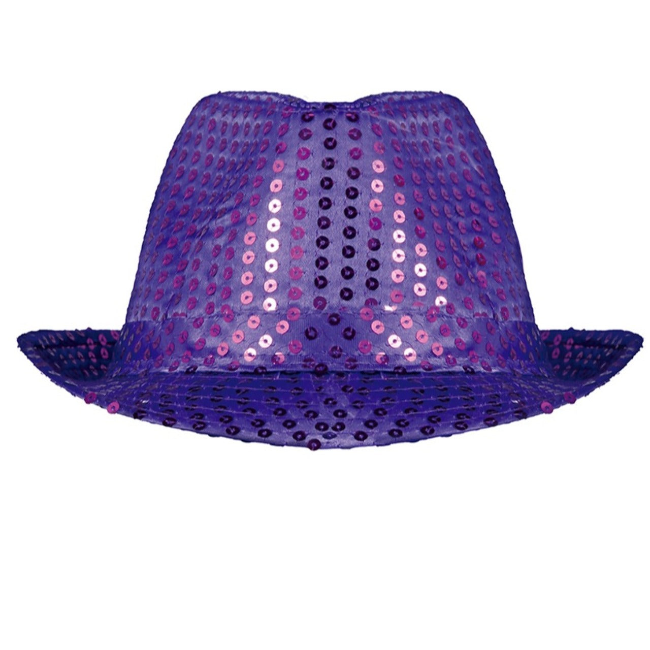 Chapeau de Gangster à Paillettes Violets Éco