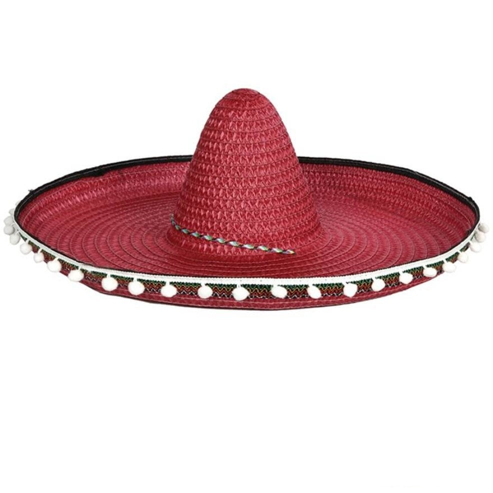 Chapeau Mexicain Rouge Grand Deluxe