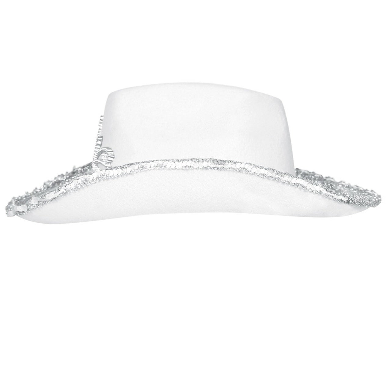 Chapeau de cow-girl couronne blanche