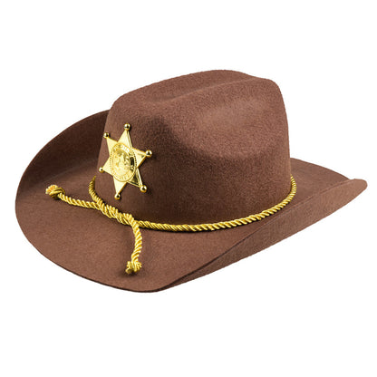 Chapeau de Cowboy Shérif Marron