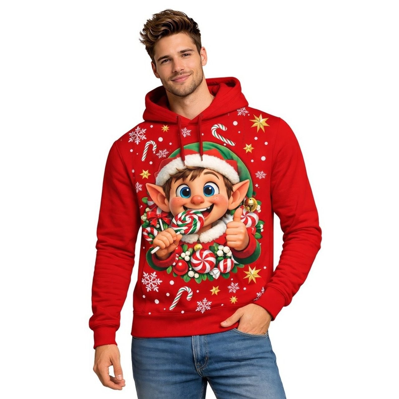 Sweat-shirt d’Elfe de Noël pour homme