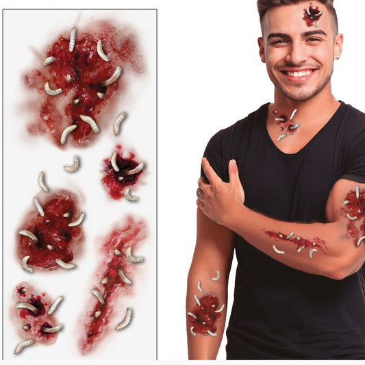 Tatouages de Blessures avec Vers
