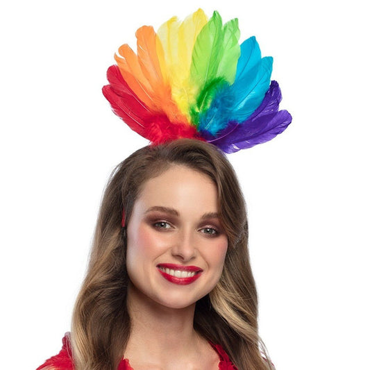 Coiffe de Plumes Multicolores