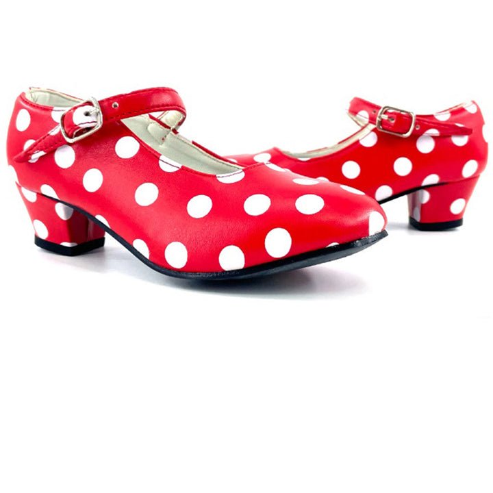 Chaussures de Flamenco Rouges et Blanches