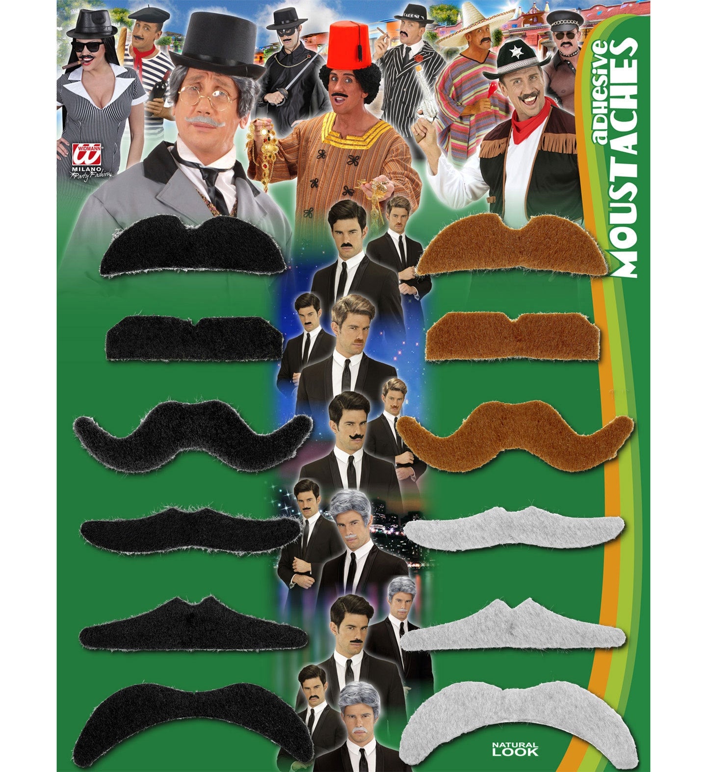 Pack 12 Moustaches