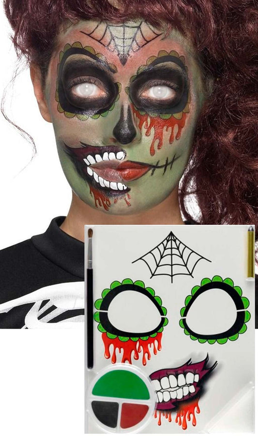 Kit de Maquillage de Dia de Los Muertos Zombie