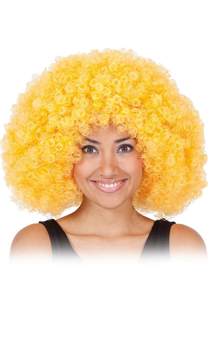 Perruque Afro Jumbo Jaune