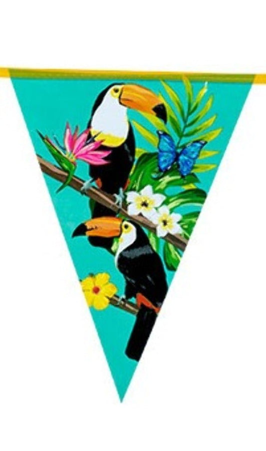 Guirlande Hawaï Toucan Fleurs