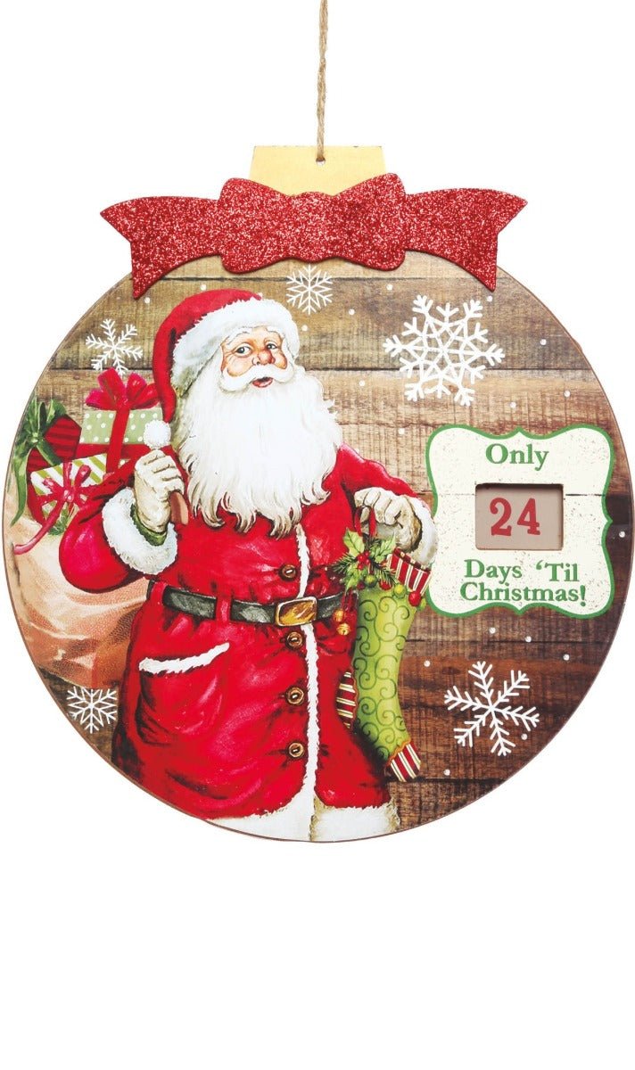 Calendrier de Noël Décoré en bois