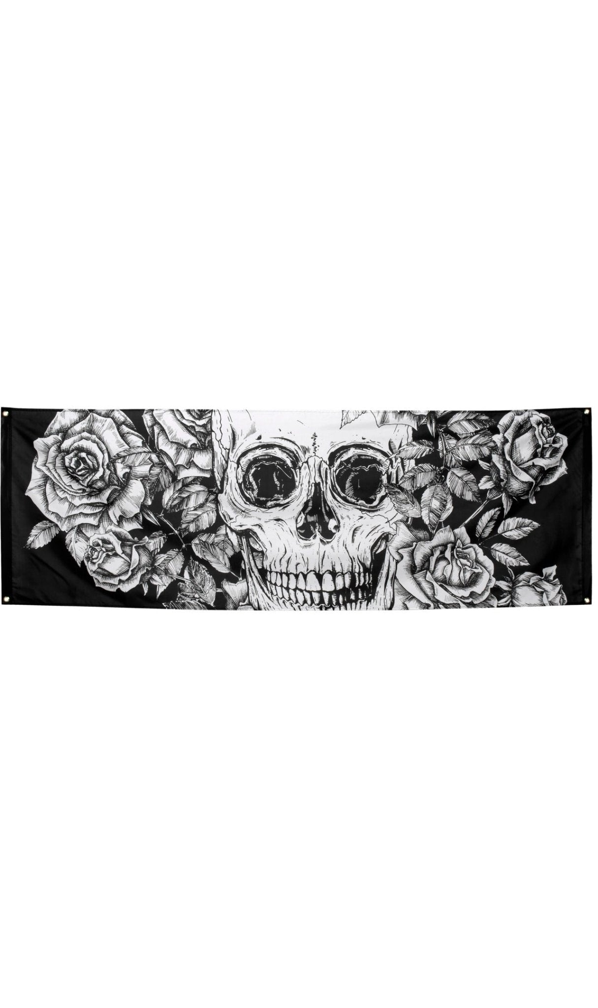 Drapeau de Dia de Los Muertos Fleurs Grand