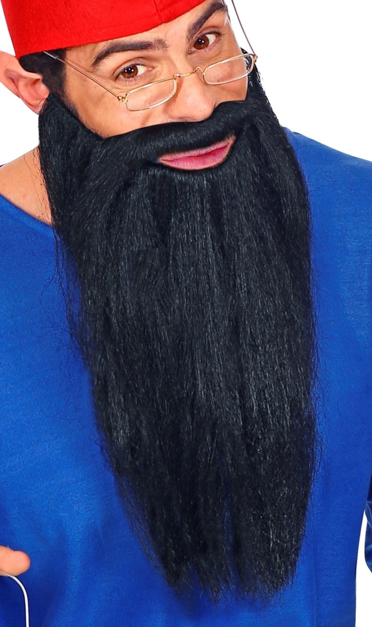 Barbe Noire Longue avec Moustache