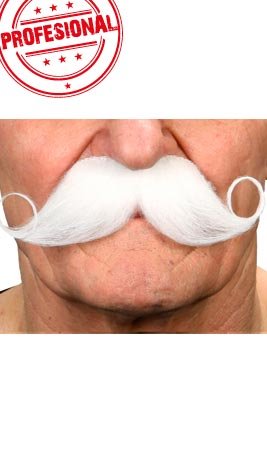 Moustache Blanche Professionnelle 037-LG