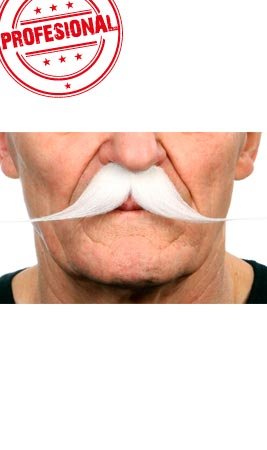 Moustache Blanche Professionnelle 044-LG