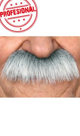 Moustache Grise Professionnelle 007-MB