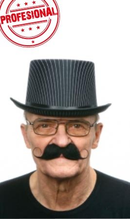 Moustache Noire Professionnelle 037-LH