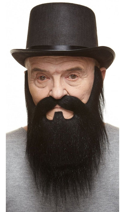 Moustache et Barbe Noire Professionnel 146-LH