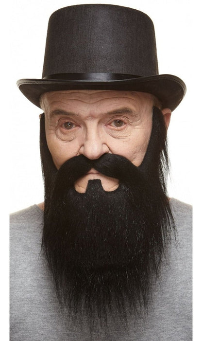 Moustache et Barbe Noire Professionnel 146-LH