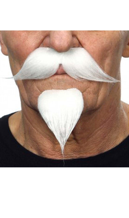 Moustache et Bouc Blanc Professionnel 019-ME