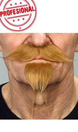 Moustache et Bouc Blonds Professionnels 019-MI